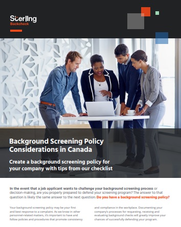 Screening Policy Checklist